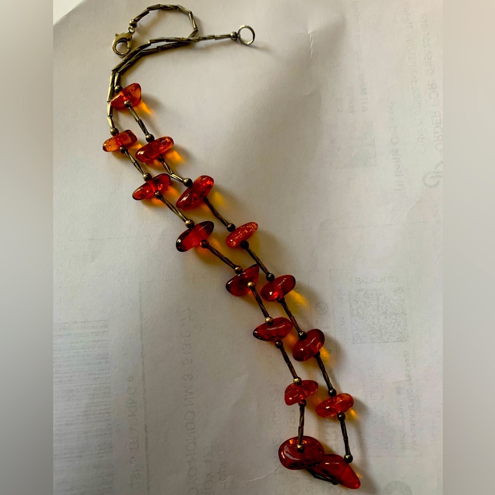 Sterling silver Amber necklace stunning!!